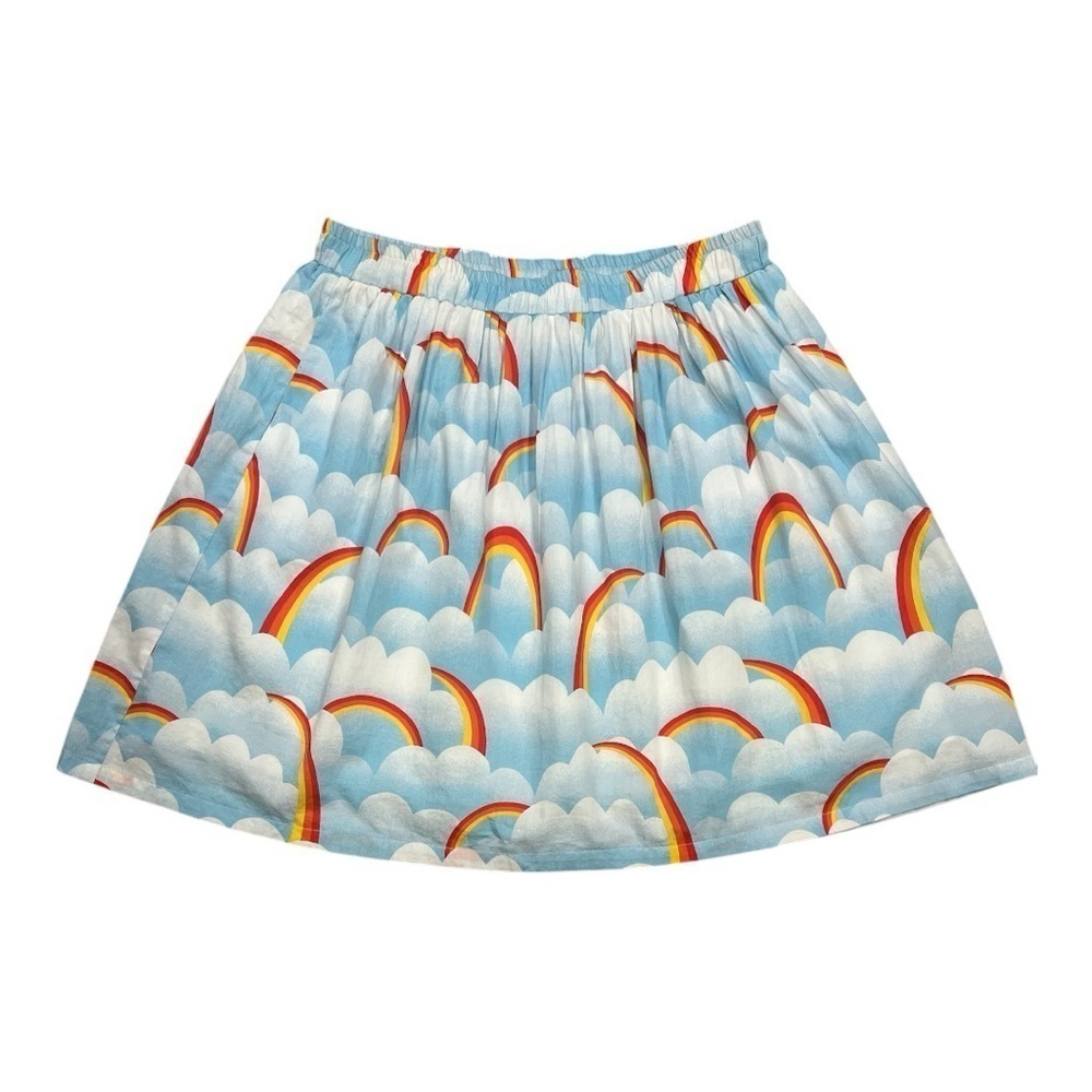 ModCloth Colorful Rainbow Women’s Mini Skirt Size L Blue